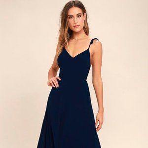 Lulus Meteoric Rise Navy Blue Maxi Dress